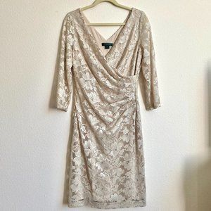 Ralph Lauren Tan Lace Dress
